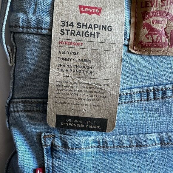 Nwt LEVI’S 314 SHAPING STRAIGHT WOMEN'S JEANS 6 long + 8 long - Picture 6 of 9